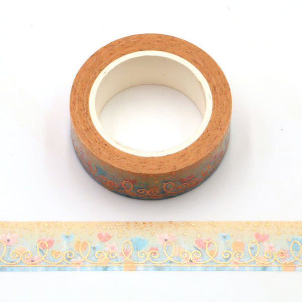 Bronzing Foil Printing Garden Washi Tape 15mm x 10m