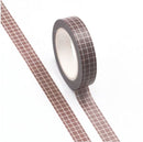 Brown Grid Pattern Washi Tape 10mm x 10m