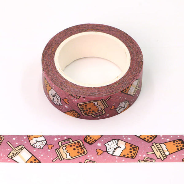 Purple Bubble Tea Washi Tape 15mm x 10m