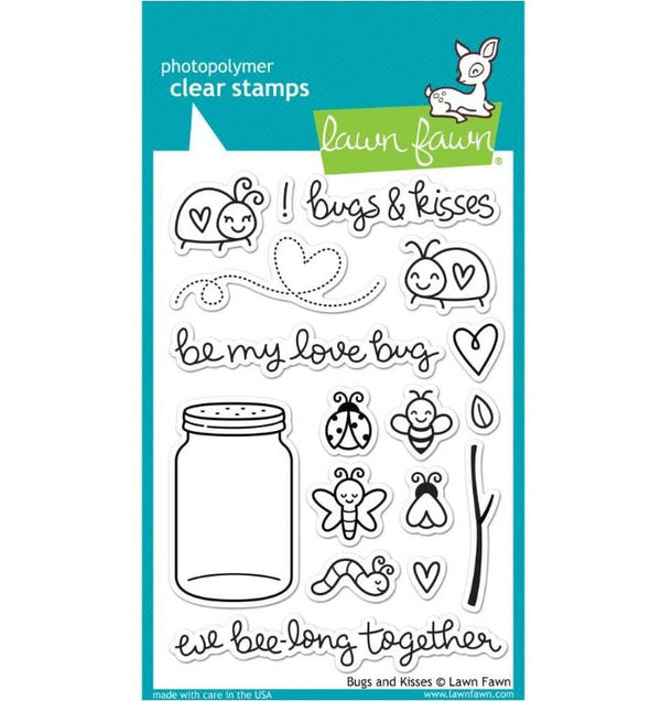 Lawn Fawn Bugs & Kisses Clear Stamps 4"x 6"
