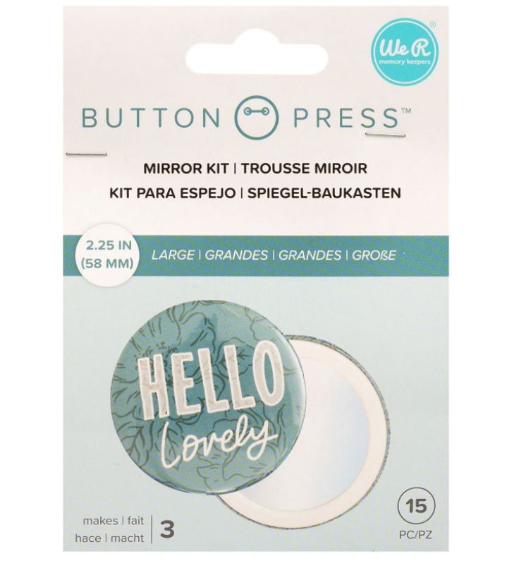 We R Memory Keepers Large Mirror Button Kit for Button Press (3 Sets)