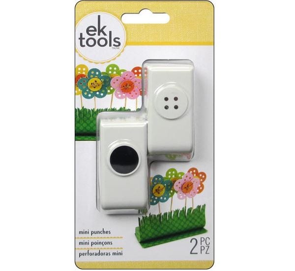 EK Tools Mini 2pc Buttons And Holes Punch