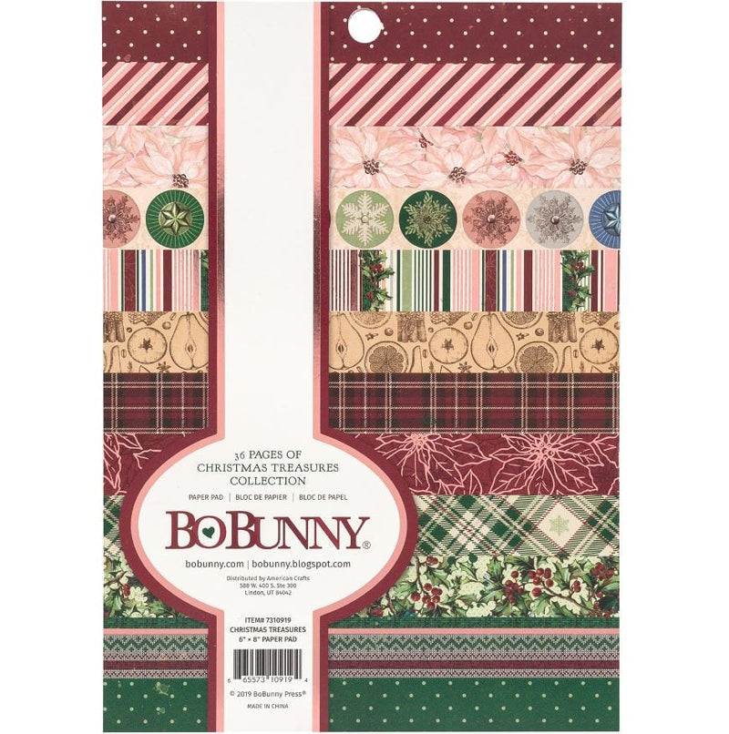 BoBunny Christmas Treasures with Foil Paper Pad 6" x 8