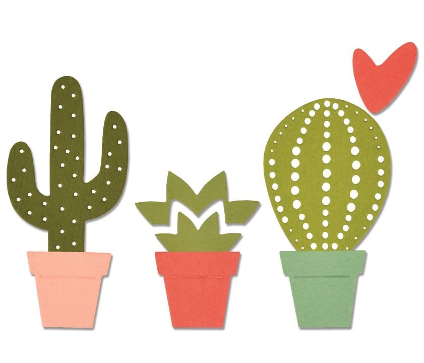 Sizzix Cacti Thinlits Die Set 6PK by Debi Potter