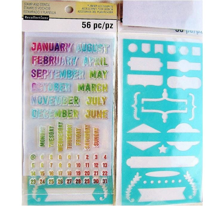 Recollections Calendar Stamps and Stencil