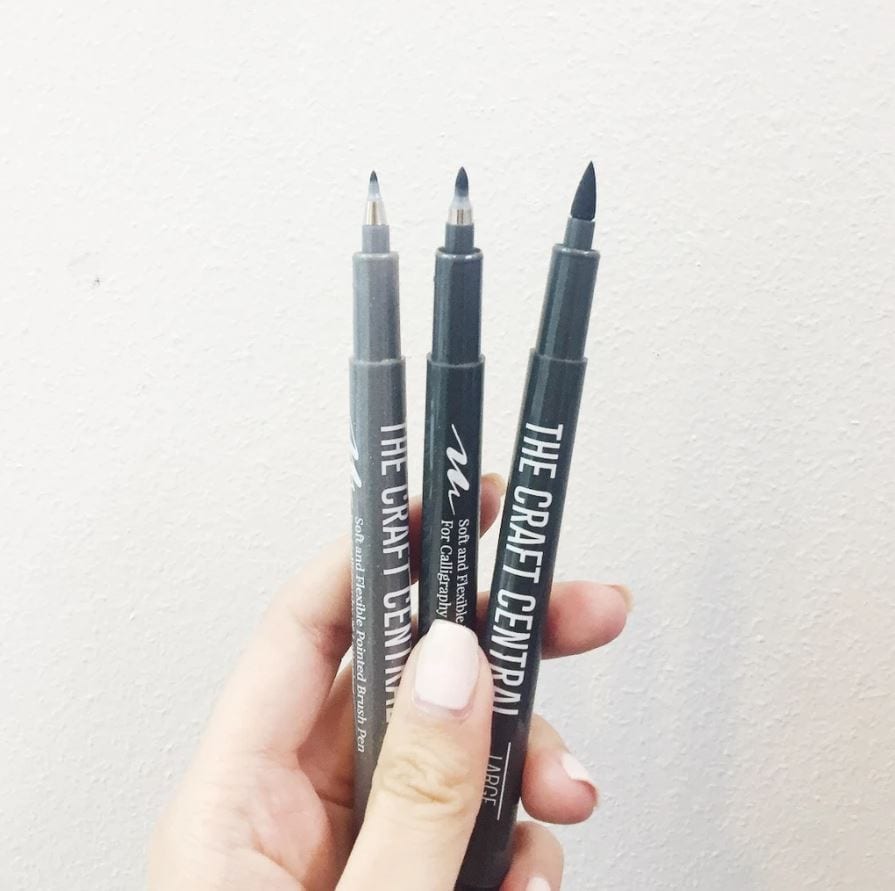 Calligraphy Brush Pens - Set of 3 - The Craft Central