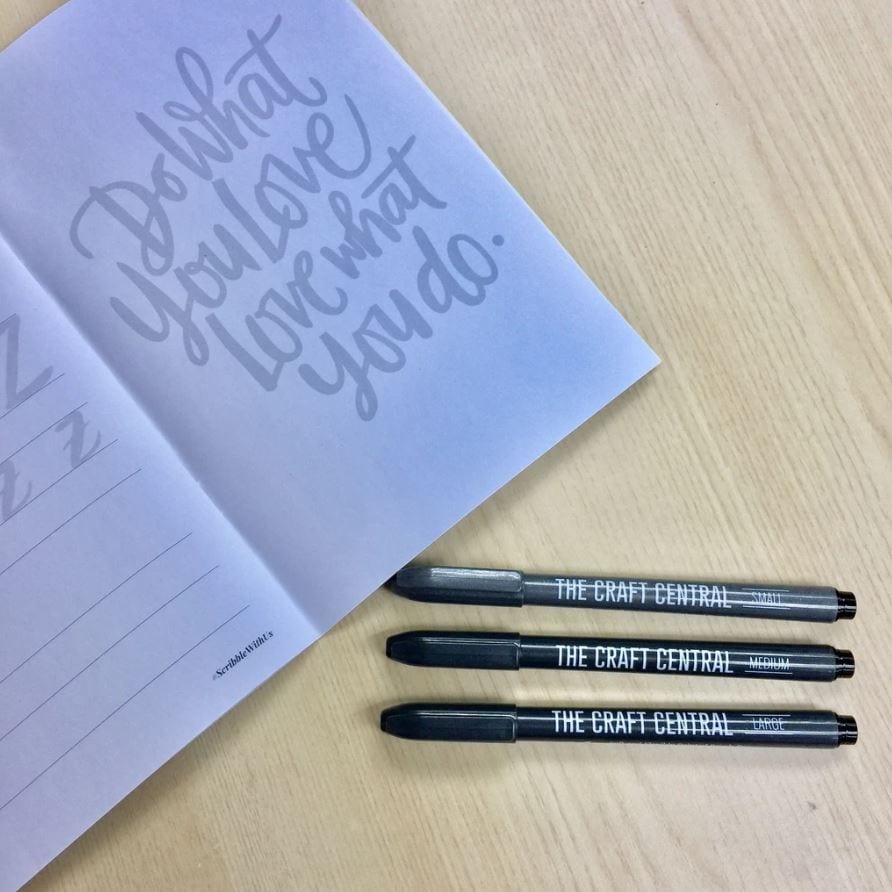 Calligraphy Brush Pens - Set of 3 - The Craft Central