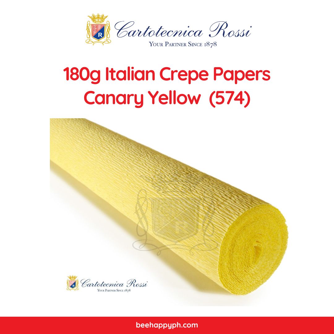 Cartotecnica Rossi Crepe Papers 180g (Orange & Yellow Shades) Full Roll Italian Crepe Papers