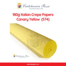 Cartotecnica Rossi Crepe Papers 180g (Orange & Yellow Shades) Full Roll Italian Crepe Papers