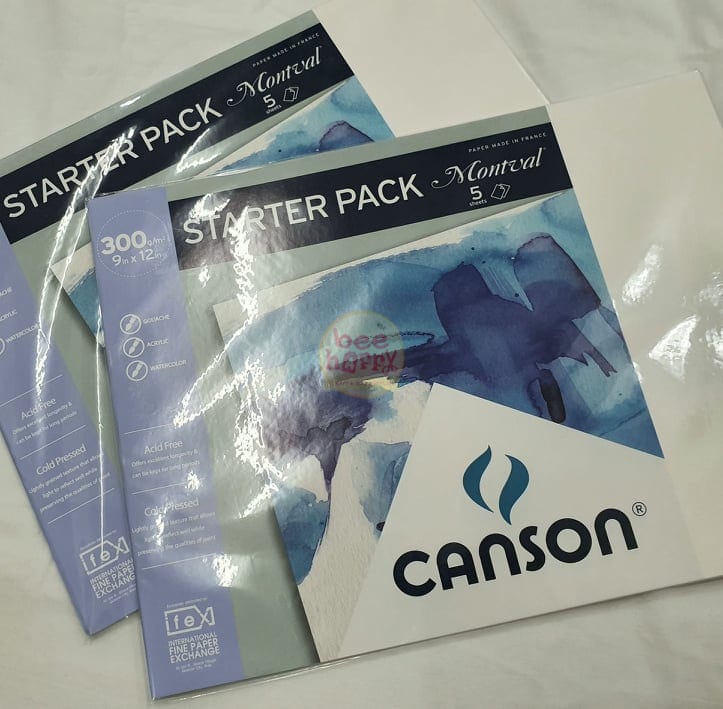 Canson Starter Pack Montval 300g 9"x12" 5sh