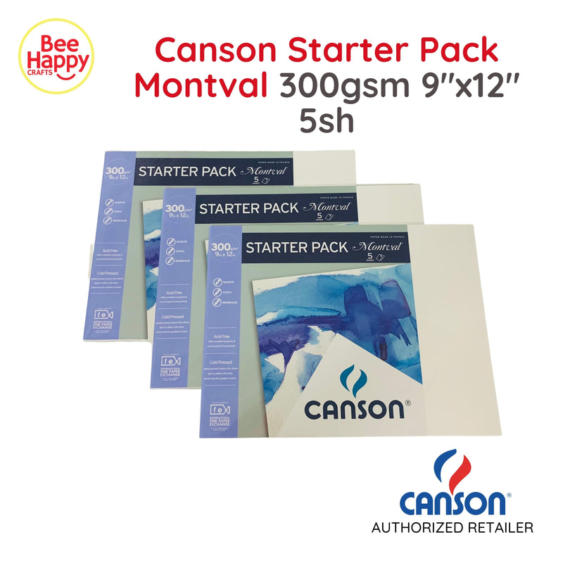 Canson Starter Pack Montval 300g 9"x12" 5sh