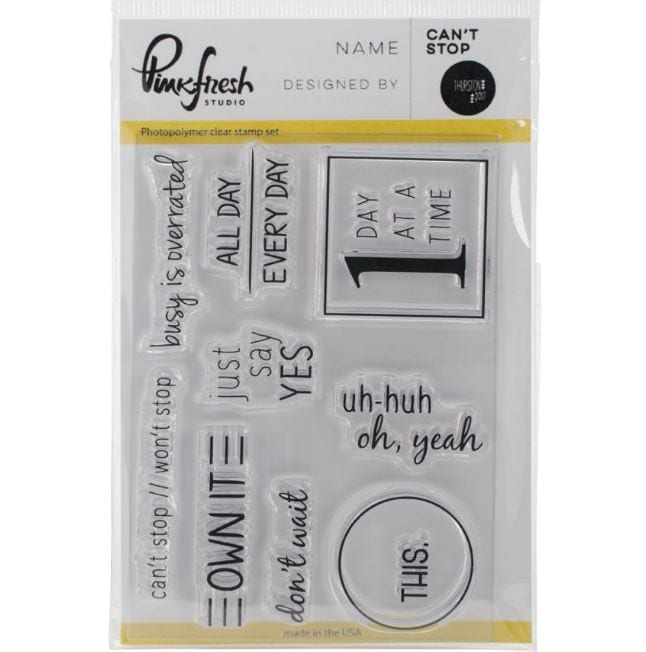 Pinkfresh Studio Can't Stop Clear Stamp Set 3