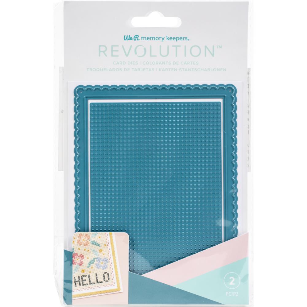Memory Revolution Making Sticker We R Memory Keepers Card Front Stitch Grid Revolution Die