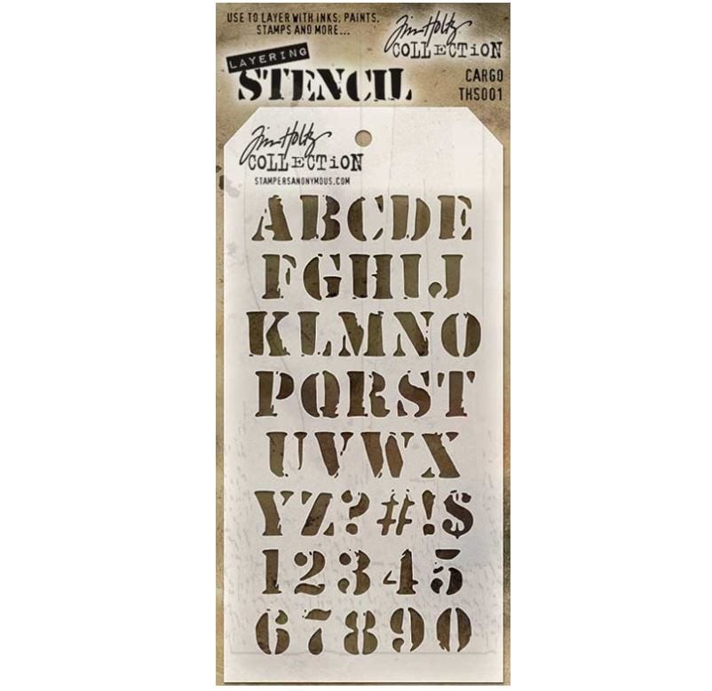 Stampers Anonymous Cargo Single Stencils by Tim Holtz