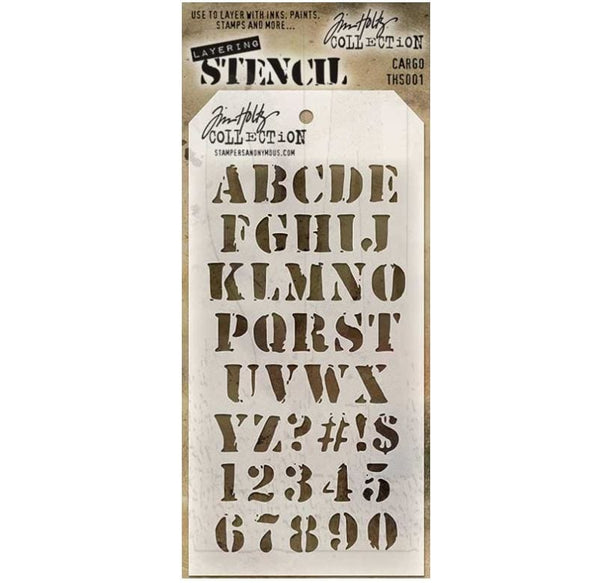 Stampers Anonymous Cargo Single Stencils by Tim Holtz
