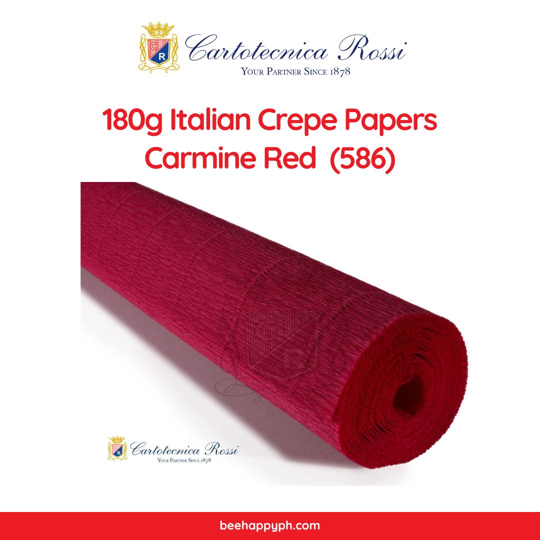 Cartotecnica Rossi Crepe Papers 180g (Red & Blue Shades) Full Roll Premium Italian Crepe Papers