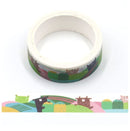 Onemaji Go Hiking Cartoon Washi Tape Set 15mm x 5m 2 Rolls