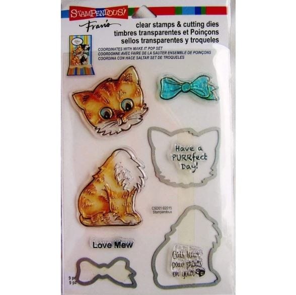 Stampendous Kitten Cat Clear Stamps and Cutting Dies