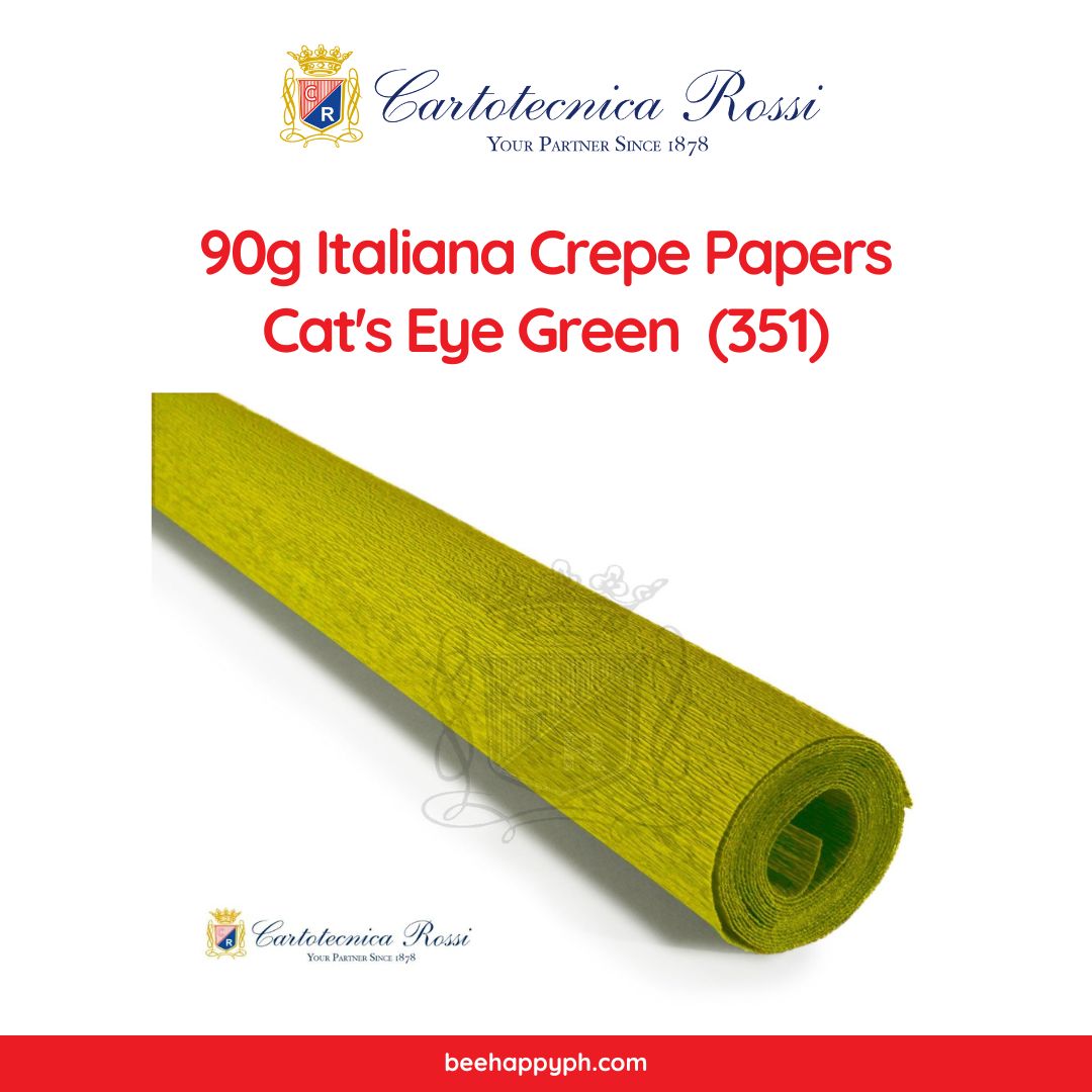 Cartotecnica Rossi Crepe Papers 90g (Blue, Green & White Shades) Full Roll Premium Italian Crepe Papers