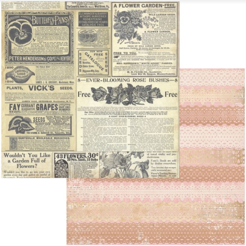BoBunny Catalog Botanical Journal Double-Sided Cardstock 12