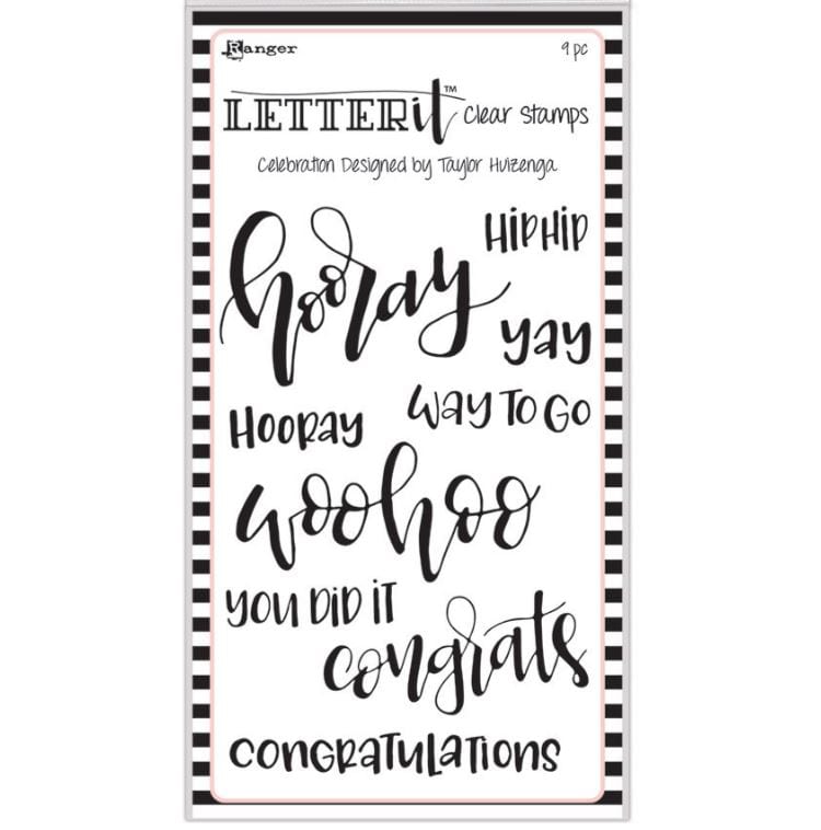 Ranger Celebration Letter It Clear Stamps