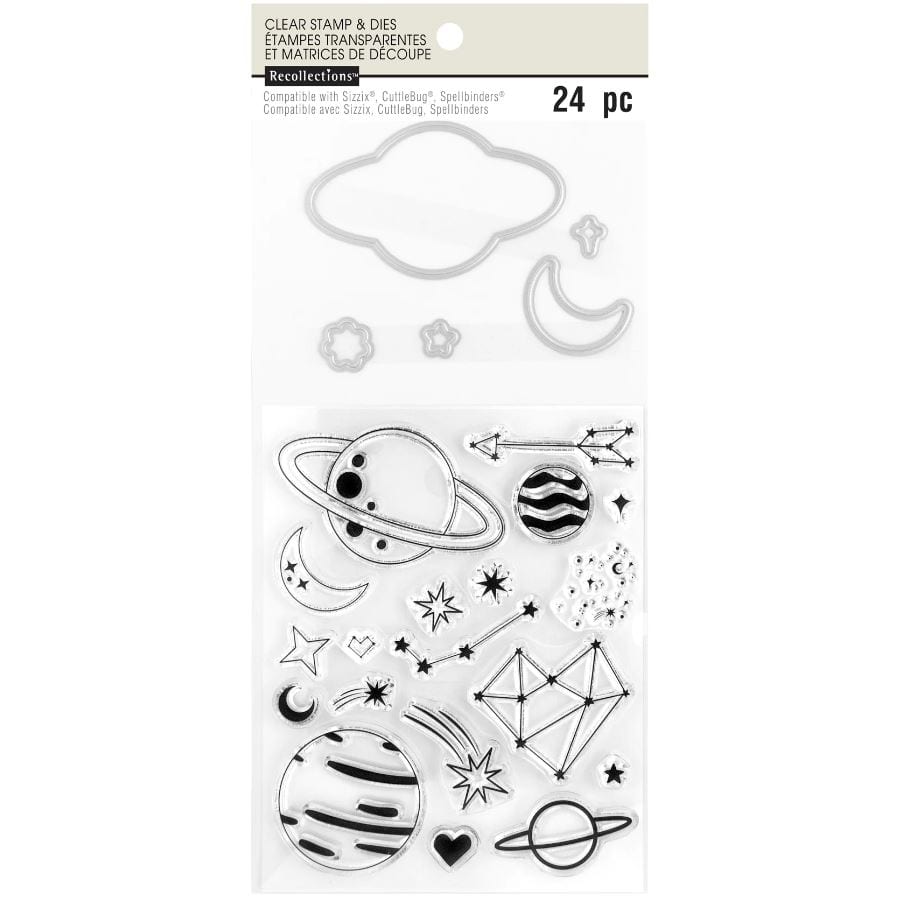 Recollections Planets Celestial Bodies Stamps and Dies Set