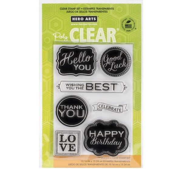 Hero Arts Chalkboard Messages (Hello You) Stamps