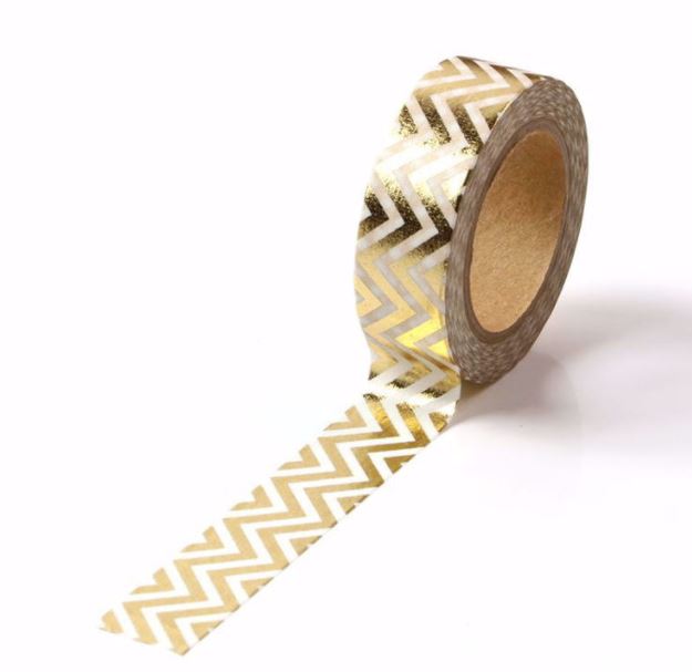 Dark Gold Chevrons Washi Tape (15mm x 10m)
