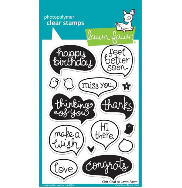 Lawn Fawn Chit Chat Clear Stamps 4"X6"