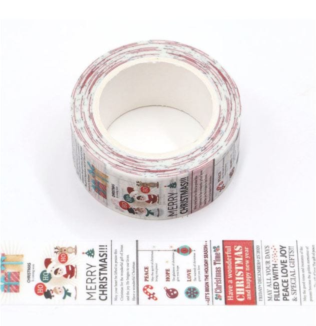 Christmas Greetings Washi Tape 20mm x 10m