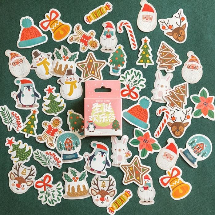 Mo Card Characters Christmas Sticker Flakes in a Box