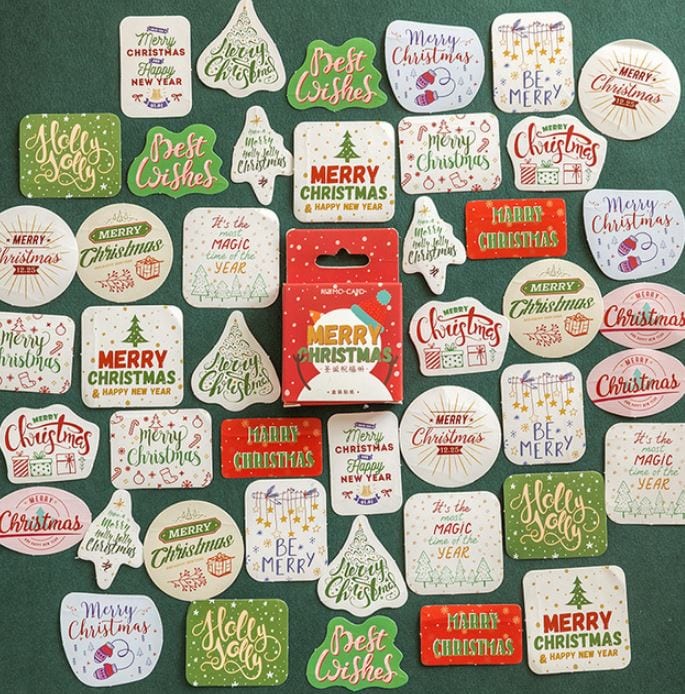 Mo Card Characters Christmas Sticker Flakes in a Box