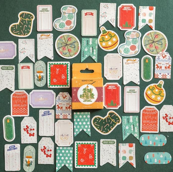 Mo Card Characters Christmas Sticker Flakes in a Box