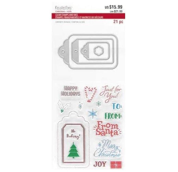 Recollections Christmas 2020 Tags Stamps and Dies Set