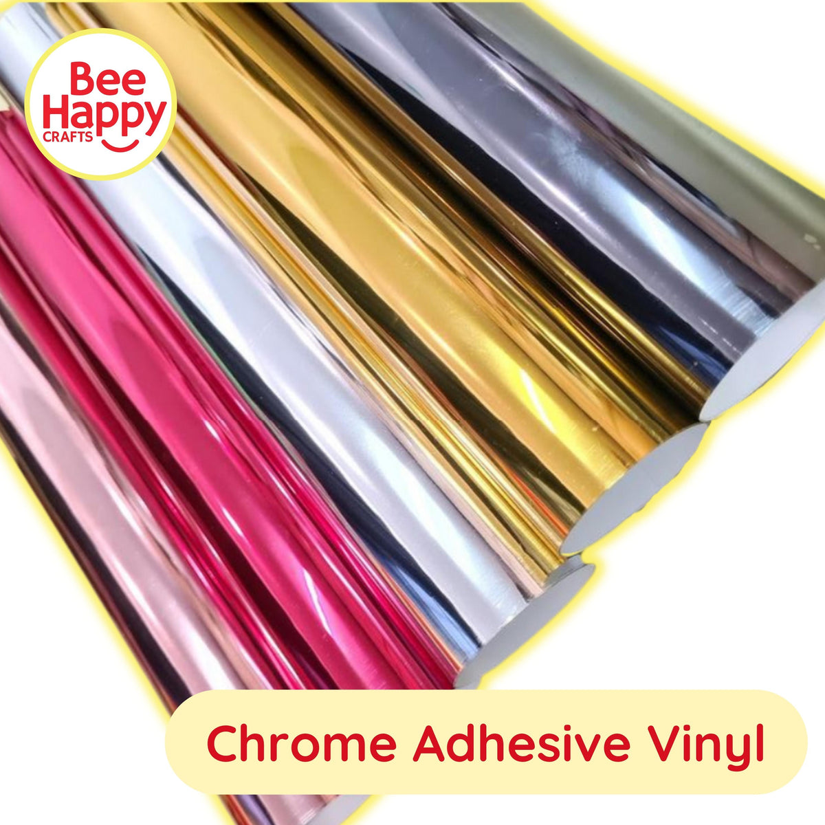 Bee Happy Premium Chrome Metallic Mirror Vinyl 12