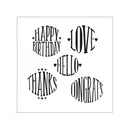 Sizzix Circle Sentiments Framelits Die Set with Stamps