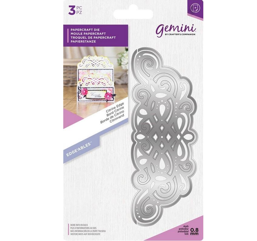 Crafter's Companion Citrine Edges - Gemini Ornate Thick Edge'ables Metal Dies