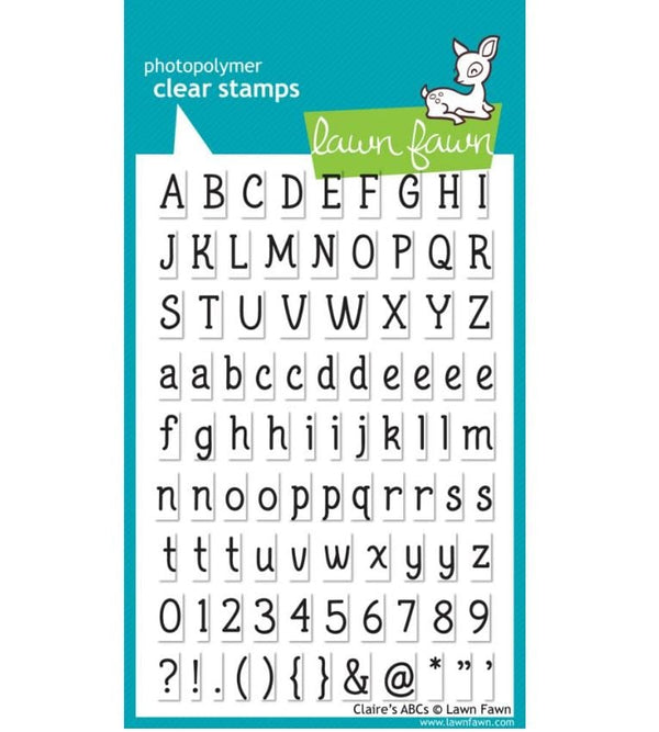 Lawn Fawn Claire's ABCs Clear Stamps 4"X6"