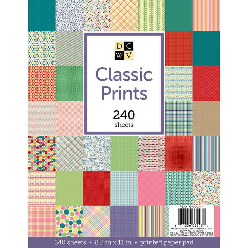 Classic Prints Stack Paper Pad 8.5" x 11" (60 sheets and 240 sheets available)