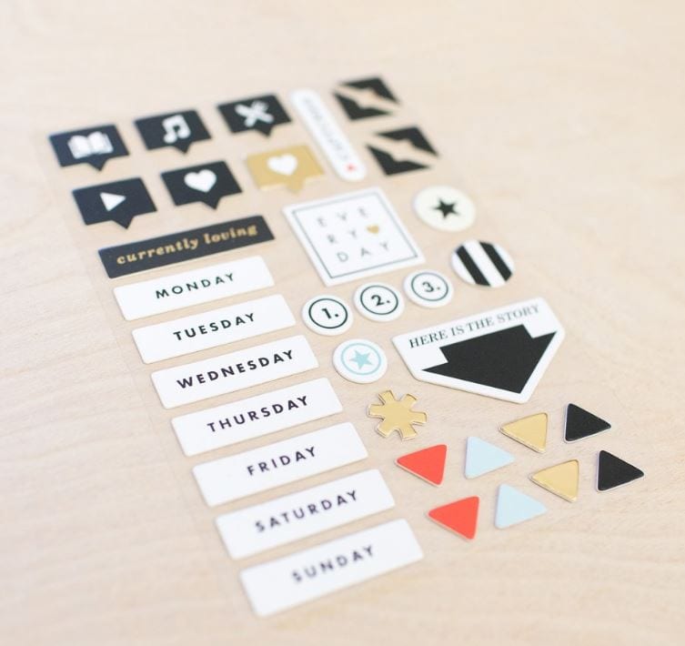 Project Life Click Edition Chipboard Stickers