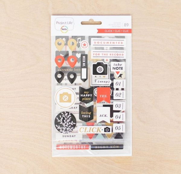 Project Life Click Edition Chipboard Stickers