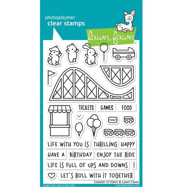 Lawn Fawn Coaster Critters Clear Stamps 4"x 6"