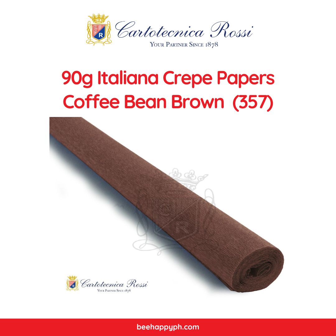 Cartotecnica Rossi Crepe Papers 90g (Brown, Orange & Yellow Shades) Full Roll Premium Italian Crepe Papers