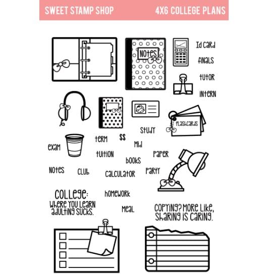 Sweet Stamp Shop College Plans Stamp Set 4"x 6"