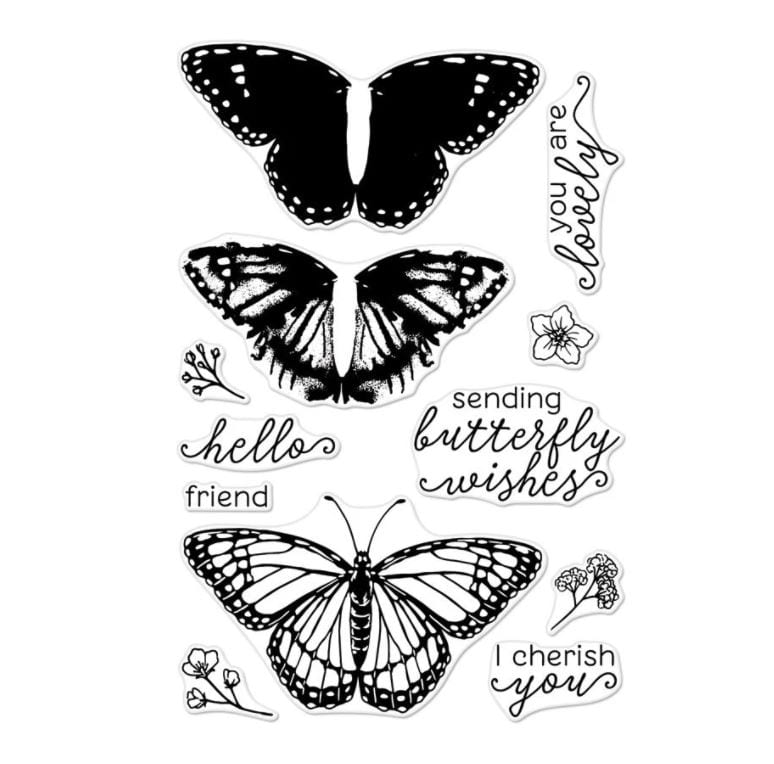 Hero Arts Color Layering Monarch Butterfly Stamp Set CM331