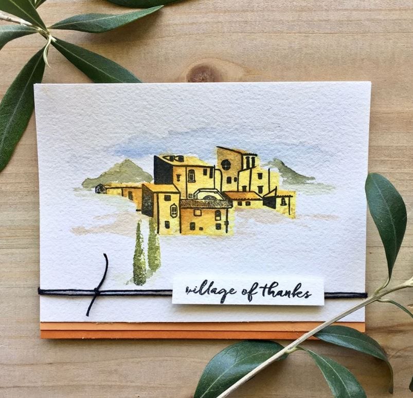 Hero Arts Color Layering Village Stamp Set CM349