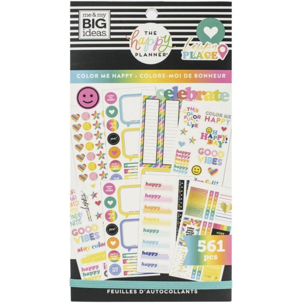 Me and My Big Ideas Color Me Happy Value Pack Stickers Create 365 Happy Planner Stickers 561 Stickers