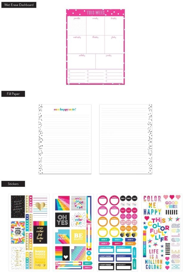 Me And My Big Ideas Color Me Classic Planner Companion Accessories 127 Pcs