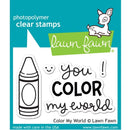Lawn Fawn Color My World Clear Stamps 3"X 2"