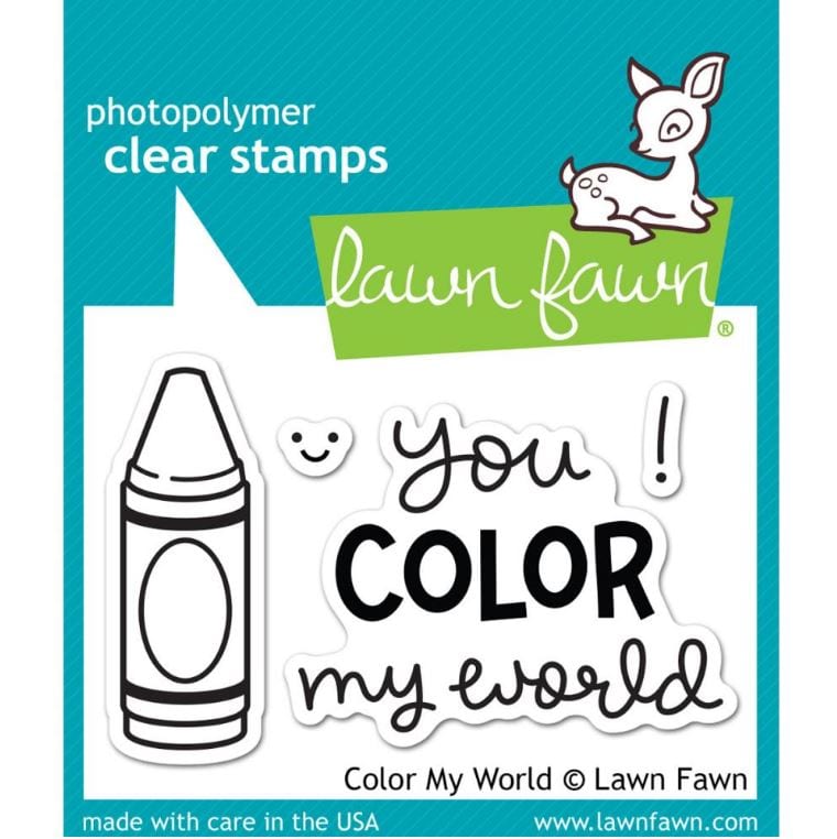Lawn Fawn Color My World Clear Stamps 3"X 2"